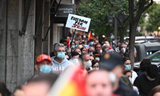 Protestas en la calle Núñez de Balboa | EFE