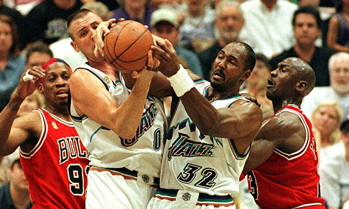 Michael Jordan y Karl Malone, amigos y rivales. | Archivo