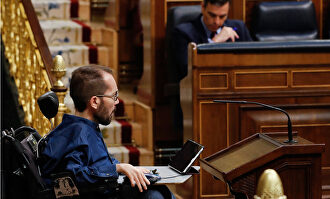 Echenique, en el debate en el Congreso de este miércoles. | EFE