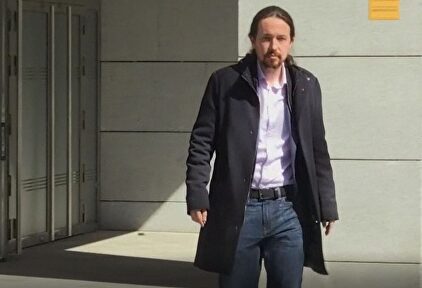 El vicepresidente del Gobierno, Pablo Iglesias, tras declarar en la Audiencia Nacional | EFE