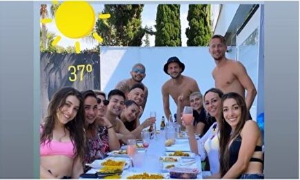 Los jugadores del Sevilla, en plena fiesta | Instagram