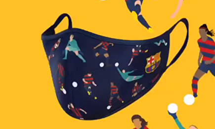 Un modelo de las mascarillas del Barcelona. | Barcelona