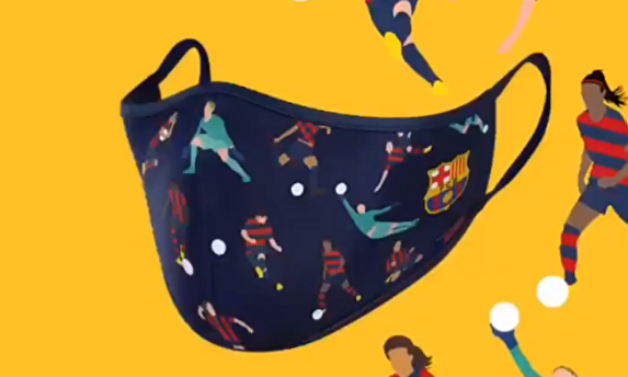 Un modelo de las mascarillas del Barcelona. | Barcelona