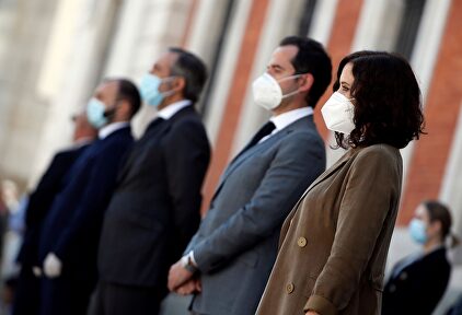 La presidenta de la Comunidad de Madrid, Isabel Díaz Ayuso, y el vicepresidente, Ignacio Aguado, este miércoles | EFE