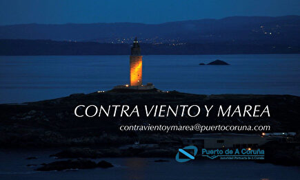 Cartel campaña del puerto de Coruña "Contra viento y marea" | Puerto de La Coruña