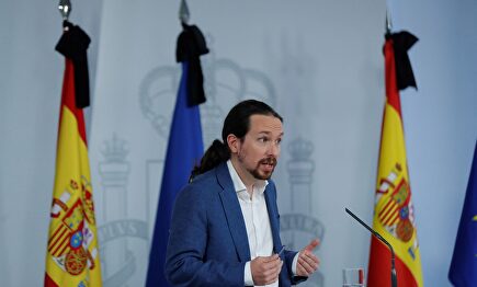 Pablo Iglesias, este viernes en La Moncloa. | EFE
