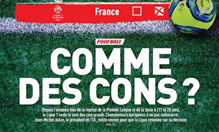 La Ligue 1 sigue suspendida. | L´Equipe