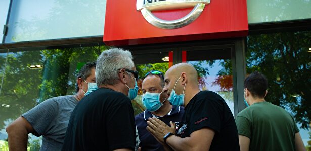 rotesta de trabajadores ante el cierre de Nissan | EFE