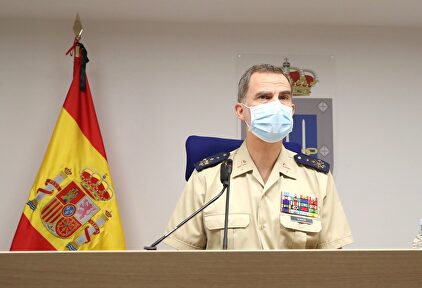 El Rey, durante la videoconferencias del DIFAS. | Casa Real