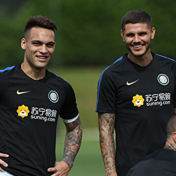 Lautaro Martínez y Mauro Icardi, juntos en el Inter de Milán. | EFE/Archivo