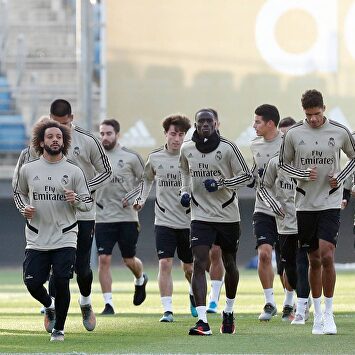 Entrenamiento del Real Madrid esta temporada en Valdebebas. | EFE/Archivo