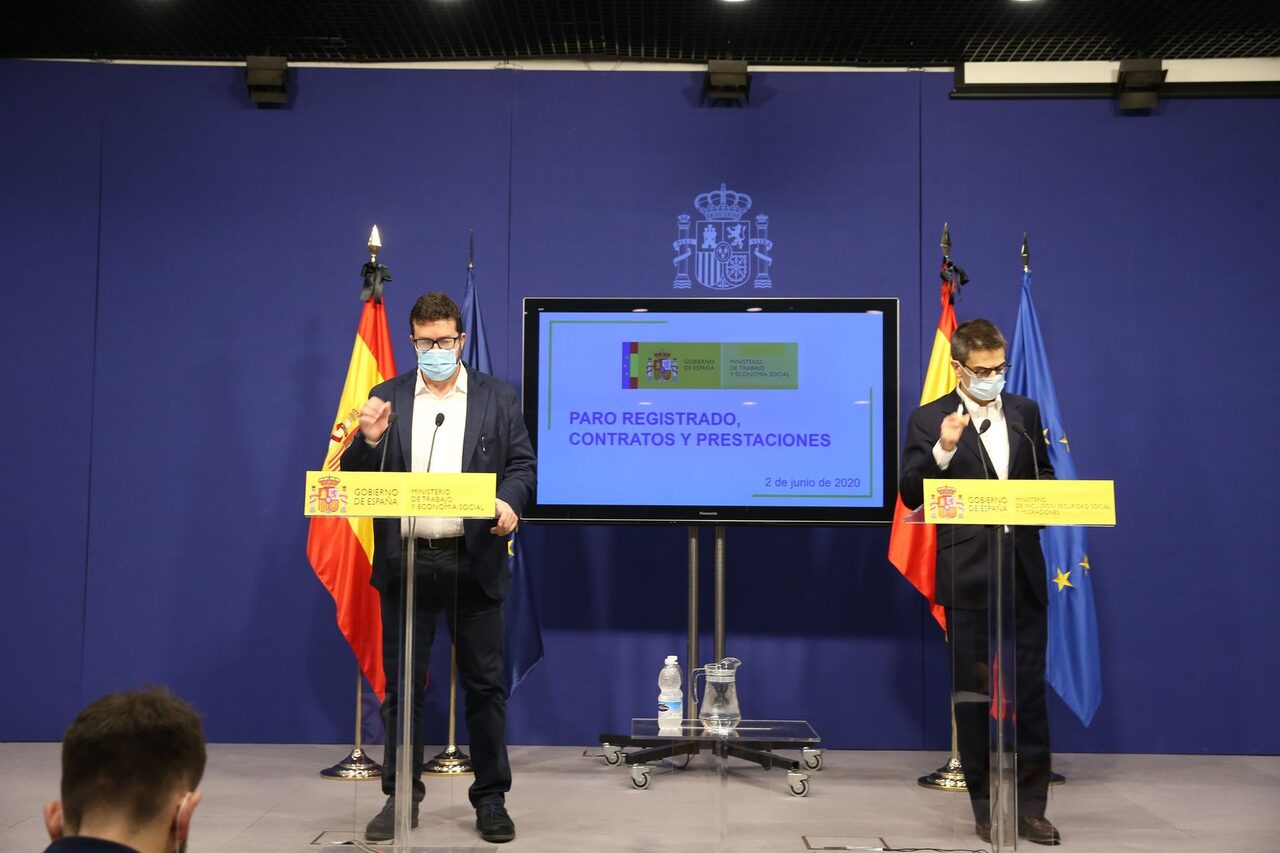 El secretario de Estado de Empleo, Joaquín Pérez Rey y el secretario de Estado de Seguridad Social, Israel Arroyo | Ministerio de Trabajo