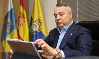 Miguel Ángel Ramírez, presidente de la UD Las Palmas. | EFE
