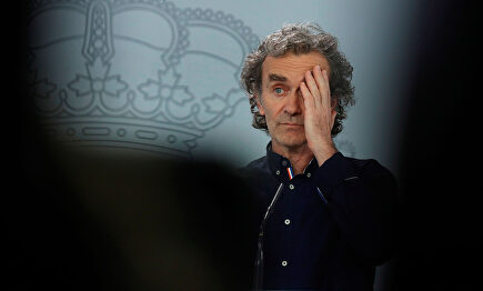 Fernando Simón, en una de sus ruedas de prensa. | EFE