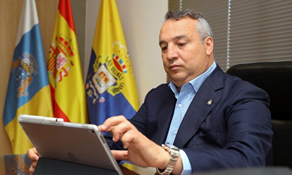 Miguel Ángel Ramírez, presidente de la UD Las Palmas. | EFE