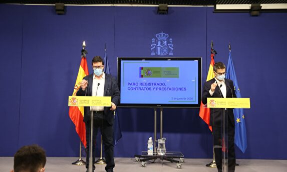 El secretario de Estado de Empleo, Joaquín Pérez Rey y el secretario de Estado de Seguridad Social, Israel Arroyo | Ministerio de Trabajo