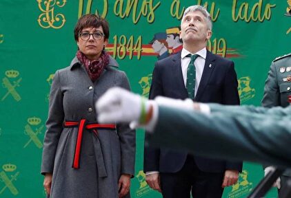 La directora general de la Guardia Civil, María Gámez y el ministro del Interior, Fernando Grande-Marlaska. | EFE