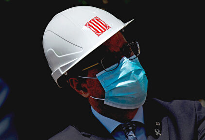 Torra, visitando unas obras. | EFE