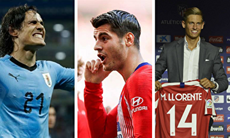 Cavani, Morata y Llorente. | Archivo