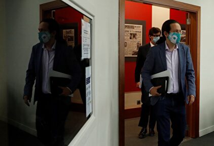 Pablo Iglesias y Salvador Illa, este martes en La Moncloa. | EFE