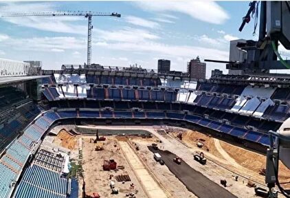 El Bernabéu con su estado actual. | Twitter