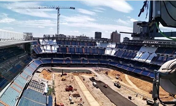 El Bernabéu con su estado actual. | Twitter