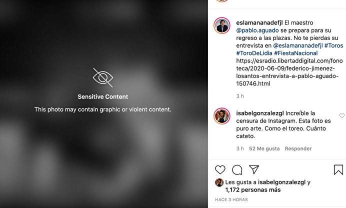 Censura en Instagram a Es la mañana | Instagram