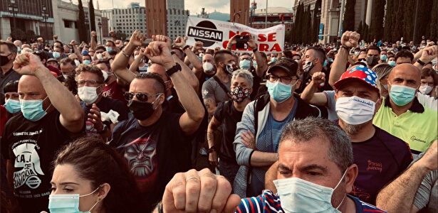 Trabajadores de Nissan. | Twitter