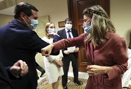 Yolanda Díaz y el presidente de la CEOE en una fotografía reciente | EFE
