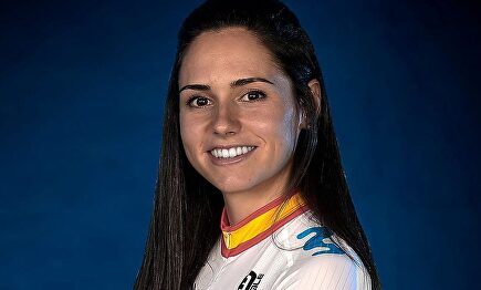 La ciclista Lourdes Oyarbide. | Movistar