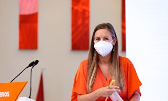 Melisa Rodríguez en la sede de Ciudadanos | EFE