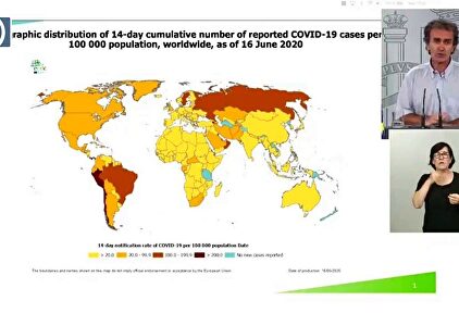 Simón utiliza un mapa del mundo para presumir de lo bien que va España con el coronavirus