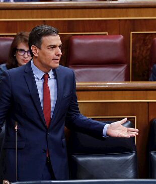 Sánchez en una sesión de control | EFE