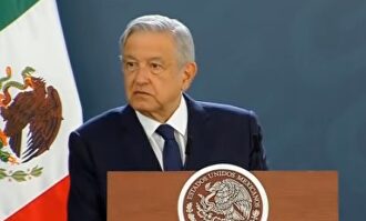 López Obrador, en su conferencia de prensa. | Imagen TV