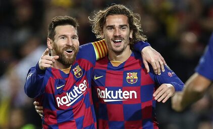 Messi y Griezmann en el Barcelona. | EFE
