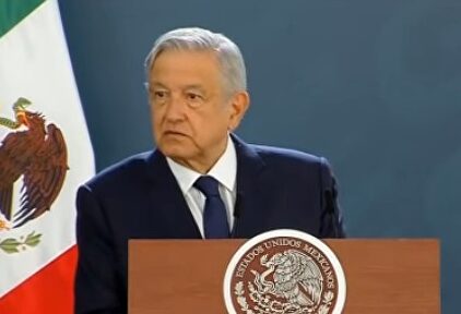 López Obrador, en su conferencia de prensa. | Imagen TV