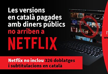 Imagen en la que la "Plataforma" atiza a Netflix | Twitter: @llenguacat