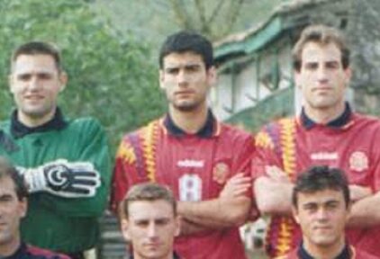 Cañizares y Pep Guardiola compartieron vestuario varias veces con la selección española | Captura