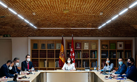 El Gobierno de la CAM reunido en Consejo extraordinario este viernes. | CAM