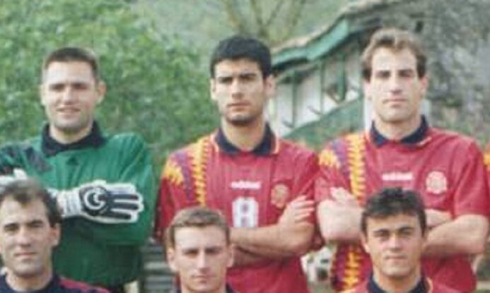 Cañizares y Pep Guardiola compartieron vestuario varias veces con la selección española | Captura