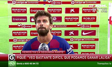 ¿Dardo de Piqué?: "Será difícil ganarle esta Liga al Real Madrid"