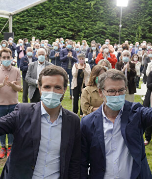 Pablo Casado y Alberto Núñez Feijóo | Álvaro Ballesteros / Europa Press