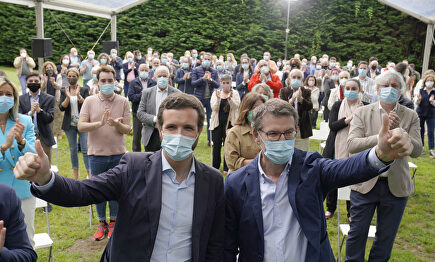 Pablo Casado y Alberto Núñez Feijoó | Álvaro Ballesteros (Europa Press)