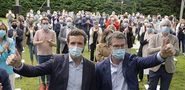 Pablo Casado y Alberto Núñez Feijóo | Álvaro Ballesteros / Europa Press