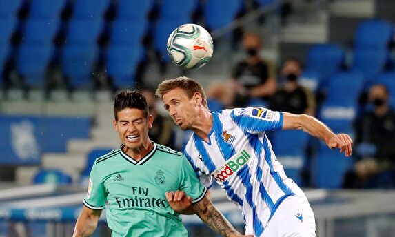 James Rodríguez, durante el partido ante la Real Sociedad. | EFE