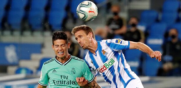 James Rodríguez, durante el partido ante la Real Sociedad. | EFE