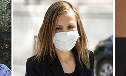 El abogado José Manuel Calvente, la letrada Marta Flor y el fiscal Ignacio Stampa. | EFE