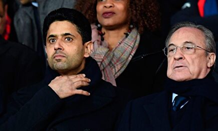 Al-Khelaïfi  y Florentino Pérez. | Archivo