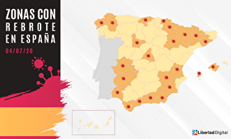 Mapa de los rebrotes de coronavirus en España | Libertad Digital