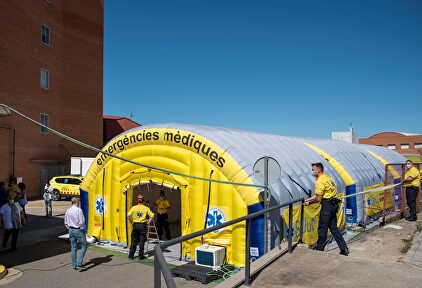 Hospital de urgencia en Lérida. | EFE